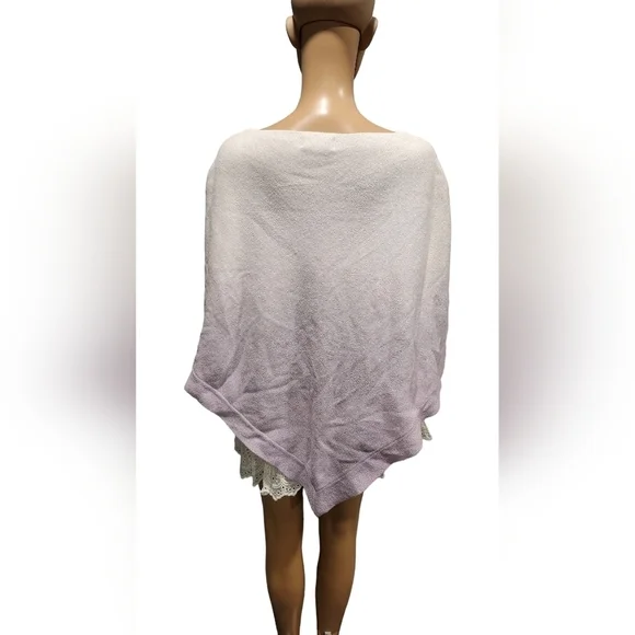 Barefoot Dreams Cozy Chic ultra lite knit women's ombre purple poncho one size - Picture 6 of 9